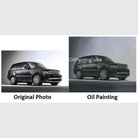 Retratos feitos sob encomenda do carro, retratos do óleo da escala Rover Car das fotografias