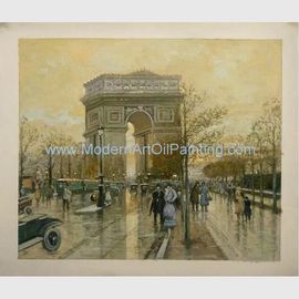 pinturas a óleo velhas da rua de Paris da lona de pintura a óleo de 50x60cm Arc de Triomphe
