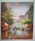 Faca de paleta acrílica da paisagem impressionista da pintura a óleo de Paris da rua para a sala de crianças