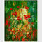 Pintura floral abstrata colorida pintado à mão com tamanho ou cor personalizada textura