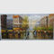 Lona da cena da rua de Paris que pinta a cor personalizada do tamanho para o estilo Neo-clássico