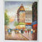 Faca de paleta acrílica da paisagem impressionista da pintura a óleo de Paris da rua para a sala de crianças