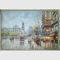 Pintura feito a mão do Streetscape da lona de pintura a óleo de Paris da decoração da casa