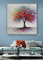 Pintura moderna colorida da árvore de Art Oil Painting Hand Painted do sumário para a sala de visitas 32&quot; X 32&quot;