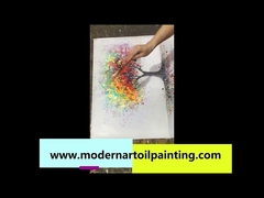 Pintura a óleo abstrata da arte da parede da lona sem moldura para a sala de visitas