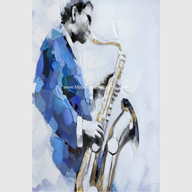 Instrumento moderno quadro de Art Oil Painting Decorative Saxophone para o interior da casa