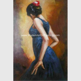Pintura a óleo espanhola pintado à mão/dançarino de pintura fêmea Canvas Art do flamenco