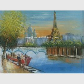 Torre Eiffel moderna Jane Style Maintaining Freshness feito a mão da pintura a óleo de Paris