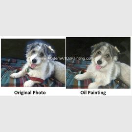 Os retratos feitos sob encomenda da pintura a óleo do animal de estimação personalizaram o presente original da pintura do retrato do cão