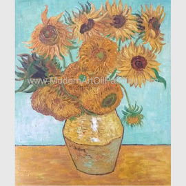 Van Gogh Oil Reproduction pintado à mão, pinturas de Vincent Sunflowers Still Life Oil