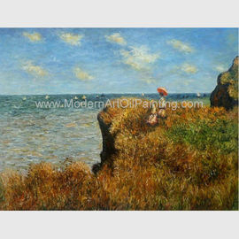Claude Monet Oil Reproduction, Cliff Walk At Pourville Oil na lona 50 x 70 Cm
