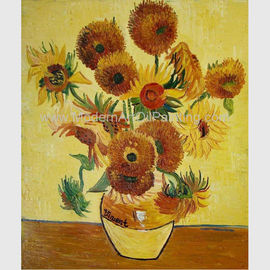 Pintura a óleo floral do girassol contemporâneo na lona Van Gogh Masterpiece Replicas