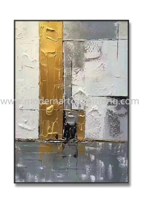 Decoração dourada abstrata do escritório de 3D Art Paintings Canvas Decorative For