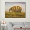 100% pinturas a óleo feitos a mão do amor do elefante da família na parede animal bonito Art Mural da lona para a decoração da casa
