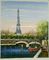Rua de Paris da pintura a óleo de Paris da impressão que estica o escritório Deco do painel do quadro um