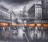 Pinturas da arquitetura da cidade de Paris da lona, sumário moderno Art Bars da pintura a óleo