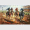 Pintura a óleo abstrata da faca de paleta na lona/cavalos que corre esportes Art Painting