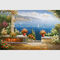 Porto mediterrâneo das férias de Art Sea Landscape Oil Painting da parede do jardim