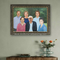 Retratos feitos sob encomenda da pintura a óleo da família para a decoração do armário da vista lateral